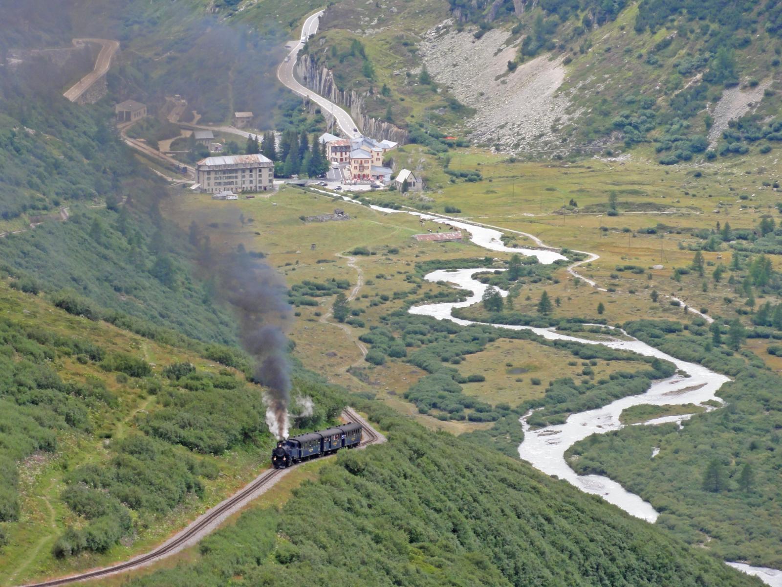 Furka-Bergstrecke Dampfbahn