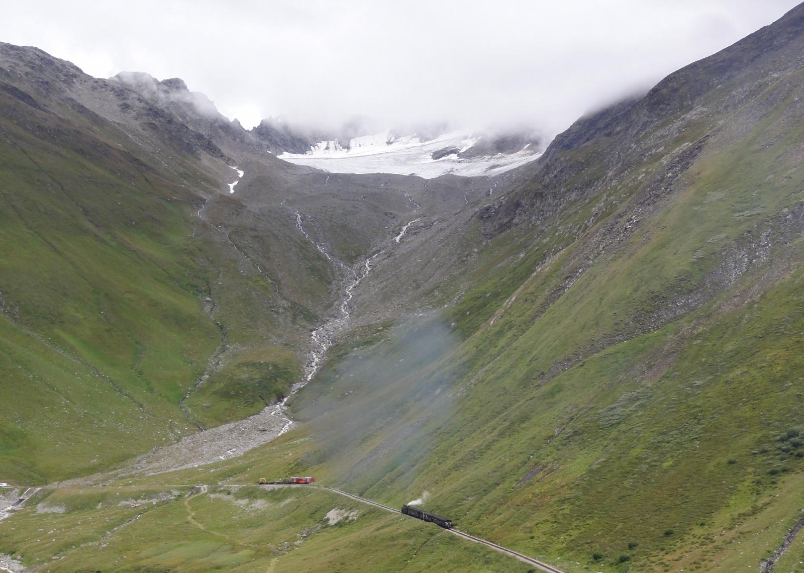 Furka-Bergstrecke Dampfbahn Rhonegletscher