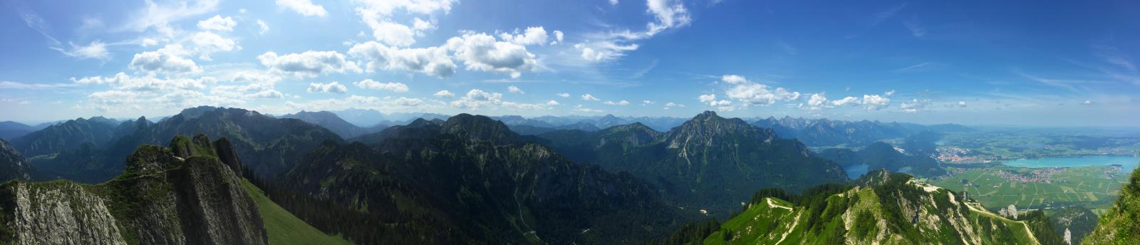 Ammergauer-Alpen Panorama mit Füssen